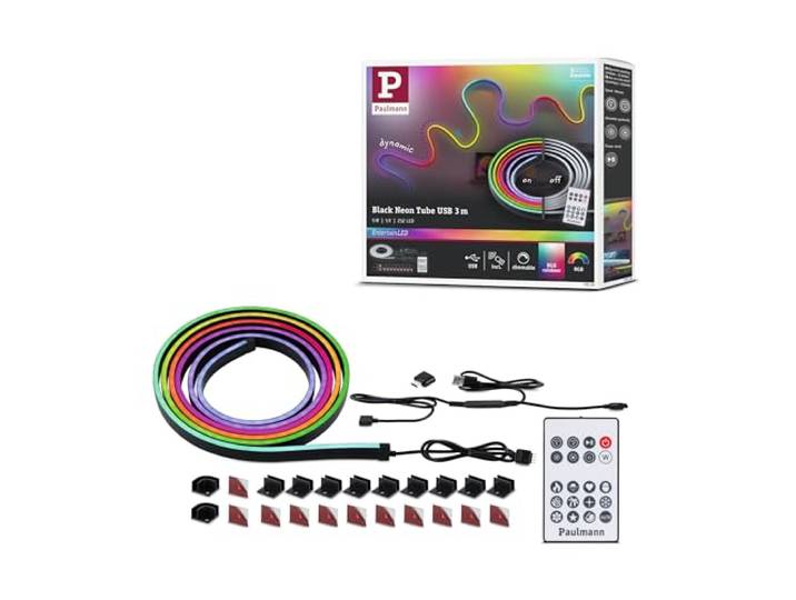 Paulmann 79556 EntertainLED Black Neon Tube USB 3m 5W 5V DC noir