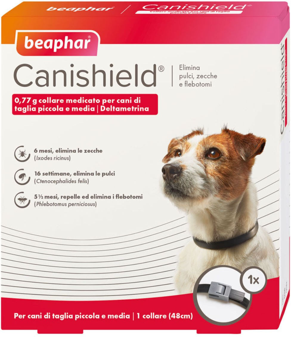 Beaphar Collare Antiparassitario Canishield S-M 48CM