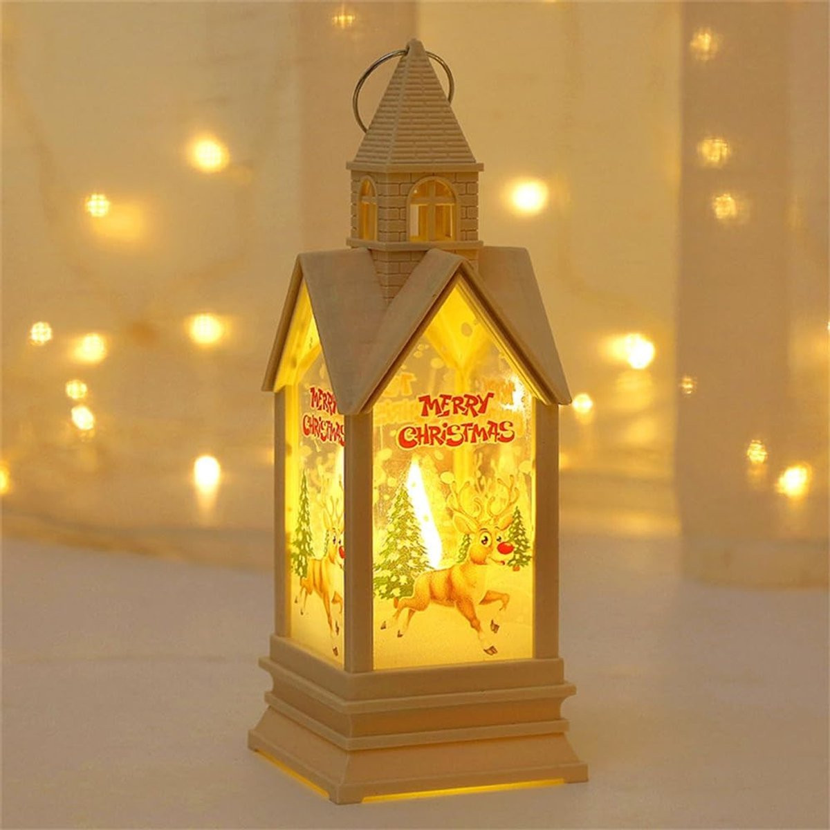 Vintage Kerstlantaarn met LED Kaars voor Binnen en Buiten