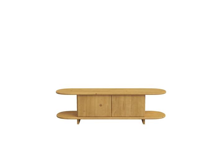 Meuble tv en sapin marron clair 150 cm