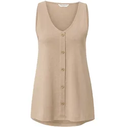 Tchibo - Top mit Knopfleiste - Damen - Gr. M - beige