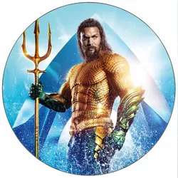 Essbares Papier Aquaman mit Dreizack, 19,5 cm