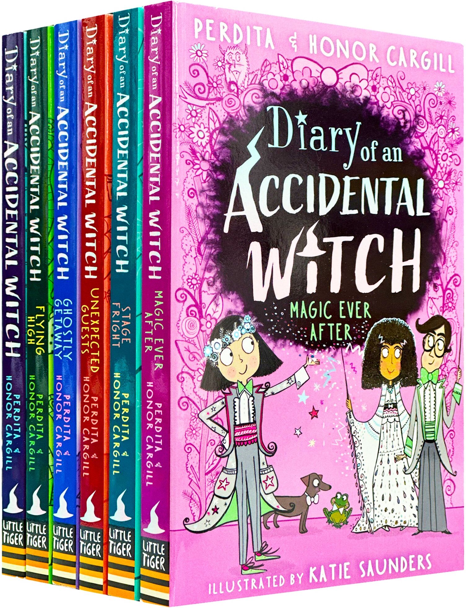 Little Tiger Press Diary of an Accidental Witch Series 6 Books Collection Set by Honor Cargill & Perdita Cargill – Flying High, Ghostly Getaway & Magical Adventure Stori
