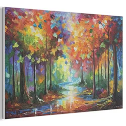 AKUSTIKBILD Landschaft - Wald - Farben - Natur Akustikpaneele 90x60 cm