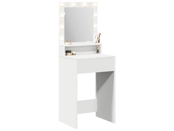 vidaXL Schminktisch Weiß 50 x 41 x 135 cm Holzwerkstoff Mattierte Oberfläche, die in jedem Raum cool aussieht, Große Schublade für all deine Pflegeprodukte,