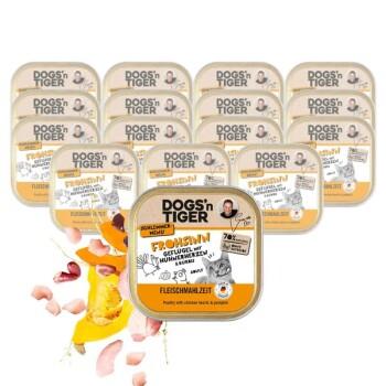 Dogs'n Tiger Dogs´n Tiger Adult Nassfutter Katze, Frohsinn, Geflügel & Kürbis 16x100 g