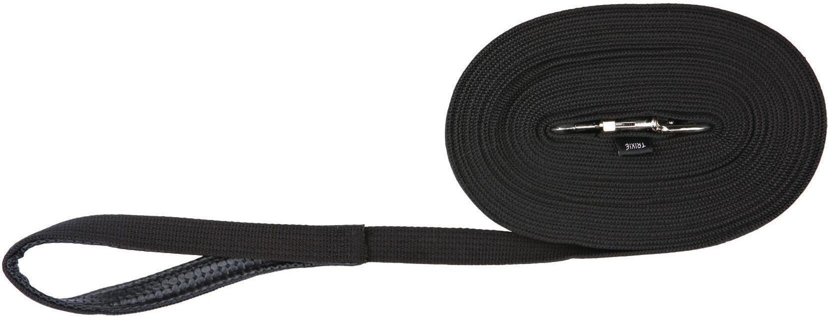 Schleppleine TRIXIE "Schleppleine", schwarz, B:2cm L:15m, Baumwolle, Leinen, Schleppleine schwarz L/B: 15m x 2cm