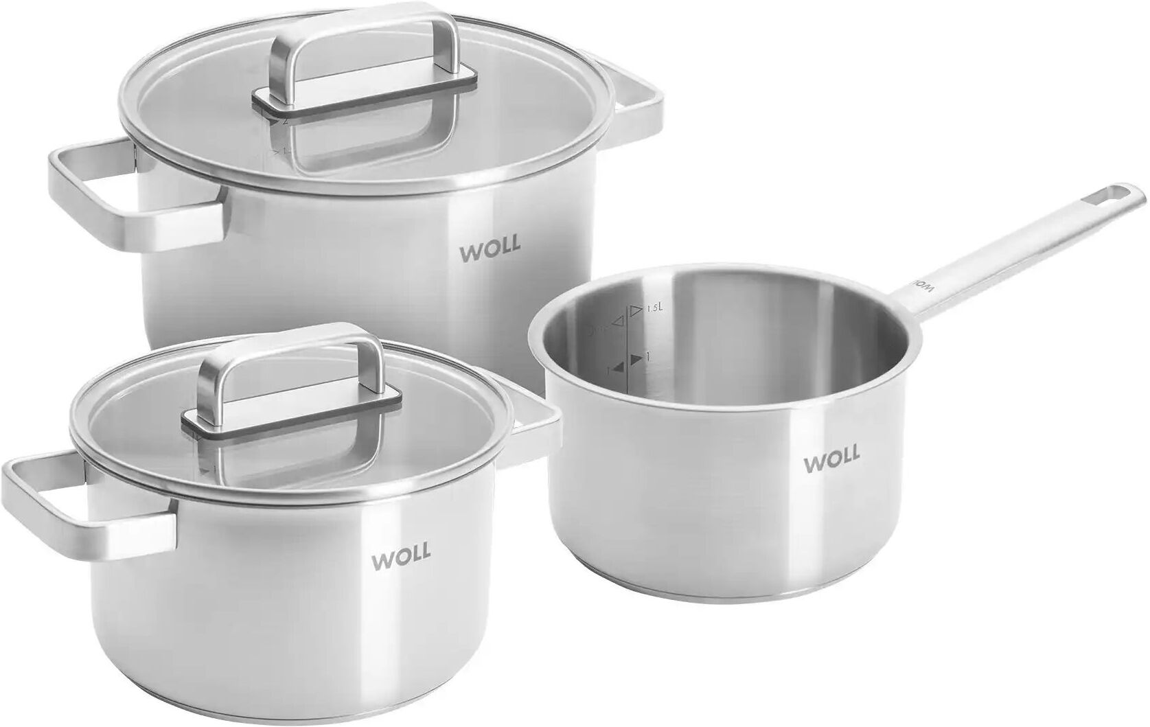 WOLL Topfset  Steel ¦ Edelstahl ¦ Maße (cm): B: 26,5 H: 18