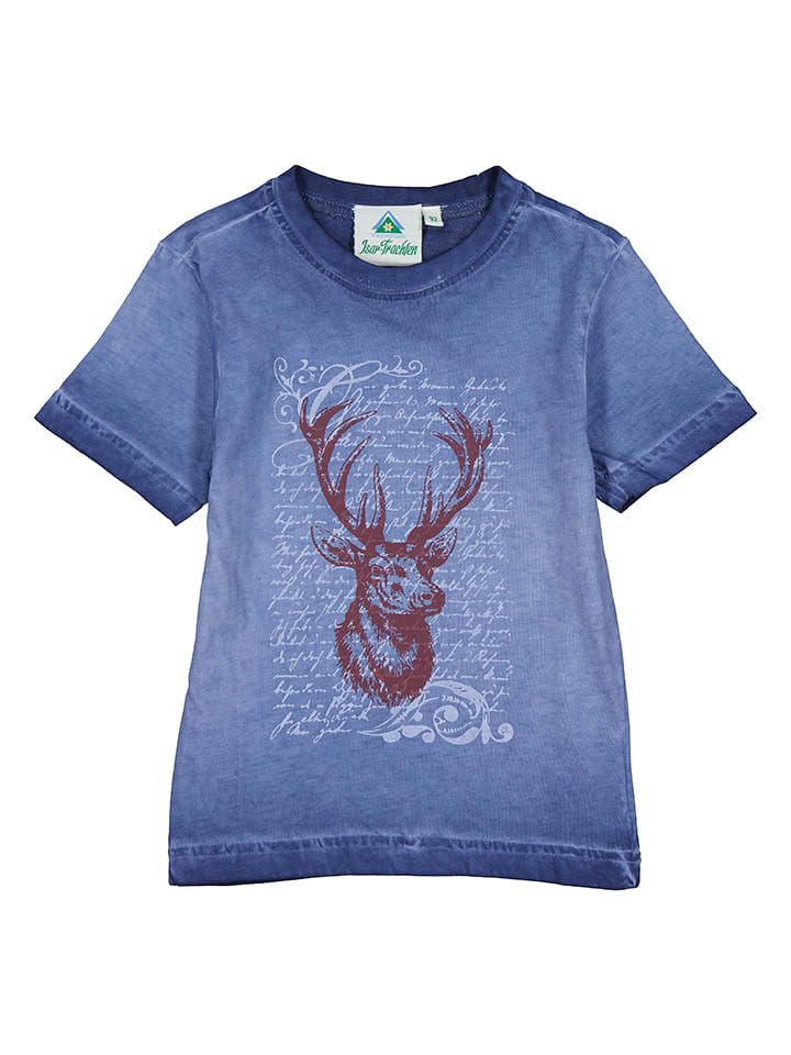 Isartrachten Trachtenshirt in Blau - 116