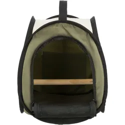 TRIXIE Transporttasche, Vogel, 27 × 32 × 27 cm, beige/olivgrün