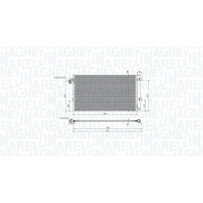 MAGNETI MARELLI Kondensator, Klimaanlage 350203104700 für BMW