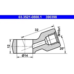 ATE 03.3521-0800.1 Ringstutzen, Rohrleitung