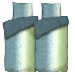 WINTERENGEL Premium Wendebettwäsche Farbverlauf Mikrofaser Flanell Doppelbett, 4tlg.