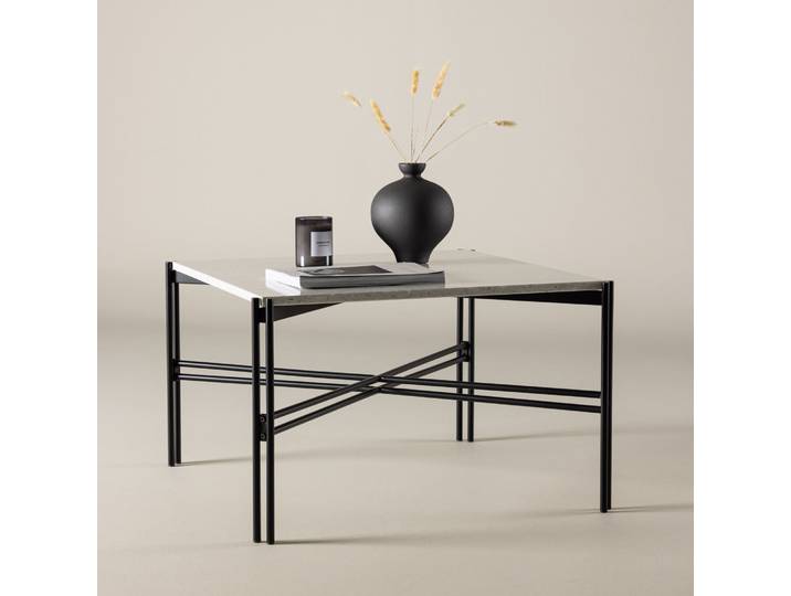Nohr Salontafel Yasemin Terrazzo, 75 x 75cm - Wit - Vierkant