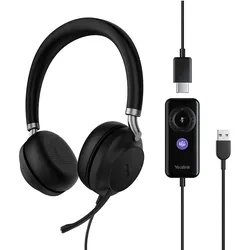 Yealink UH 38 (Kabellos, USB-A, Microsoft Teams), Office Headset, Schwarz