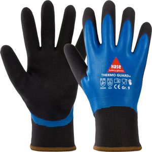 Hase Arbeitshandschuhe Thermo Guard+, 508635, Latex-Beschichtung, blau, Größe 11 / XXL, 5 Paar