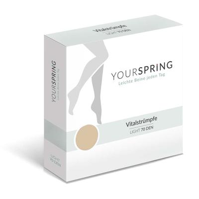 Yourspring light transparent 70den AD 38/39 nuss 2 St Strümpfe