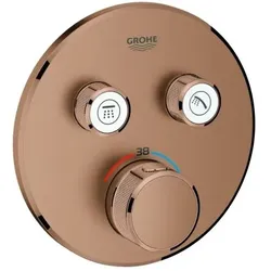 Grohe Grohtherm Smartcontrol Fertigmontageset 29119DL0 warm sunset gebürstet, rund, UP-Thermostat, 2 Absperrventile
