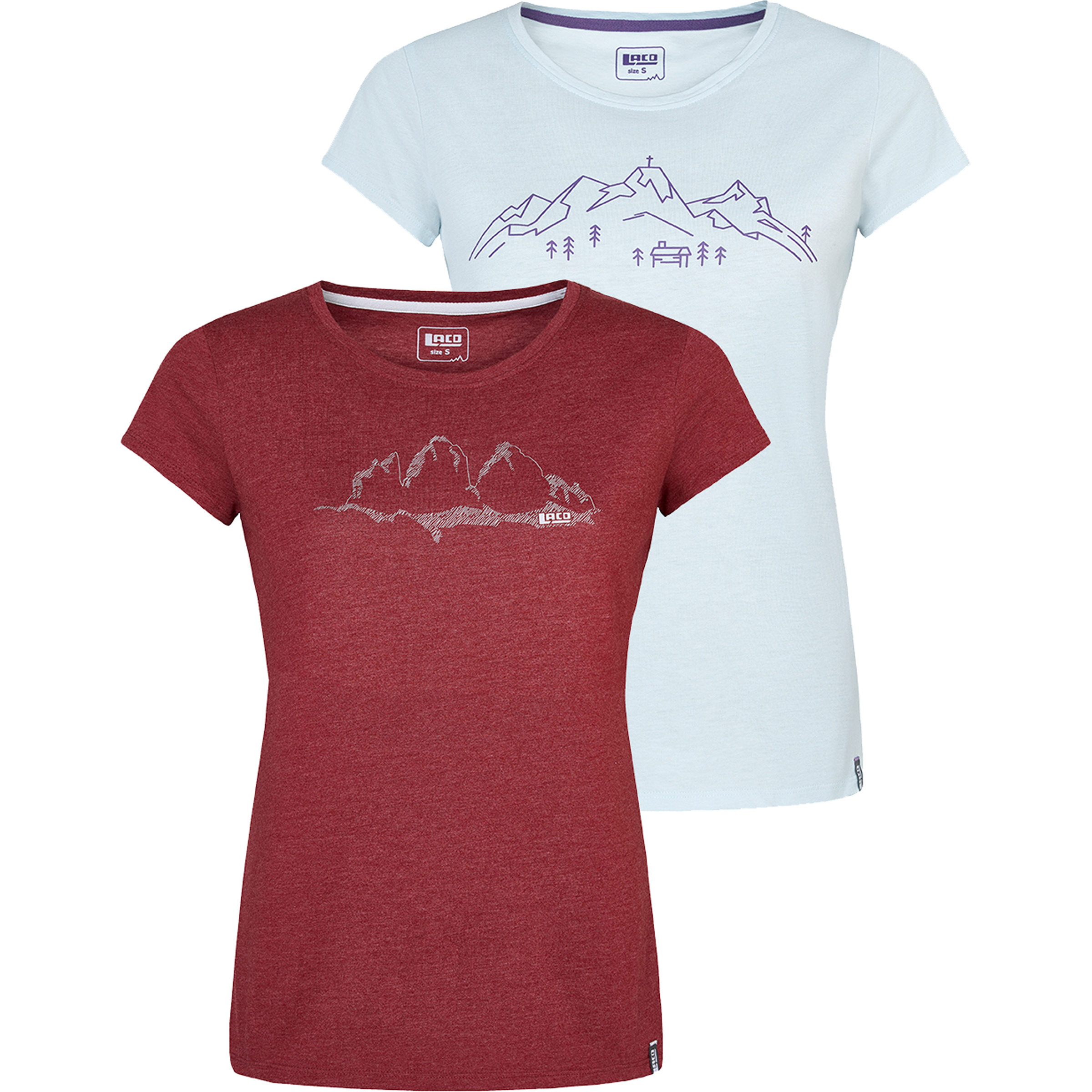 LACD Bellavista + Mountain Bundle Damen T-Shirts weiss Größe XS Sportklettern | Lifestyle Hautfreundlich