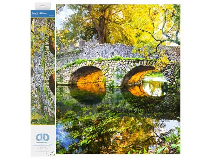 DIAMOND DOTZ Schilderij Kit: Intermediate, DD12, Country Bridge, 51.5 x 51.5cm