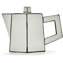 Serax Porzellan Kaffeekanne / Teekanne CARTE BLANCHE weiß schwarz