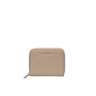 Geldbörse MARC O'POLO "aus hochwertigem Rindleder", Damen, beige (earthy taupe), Leder, unifarben, Kleinlederwaren