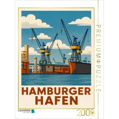 CALVENDO Puzzle Hafenkräne in der Werft | 2000 Teile Lege-Größe 90 × 67 cm Foto-Puzzle für glückliche Stunden