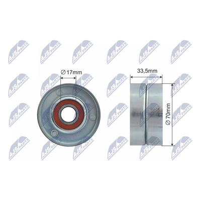 NTY Spannrolle, Keilrippenriemen RNK-AR-003 für Vaughall CHEVROLET ALFA ROMEO