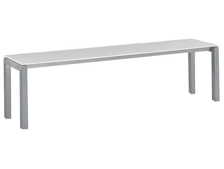 Gartenbank Luzern von Schaffner / Farbe: Weiss / Grösse: 160 x 32 cm