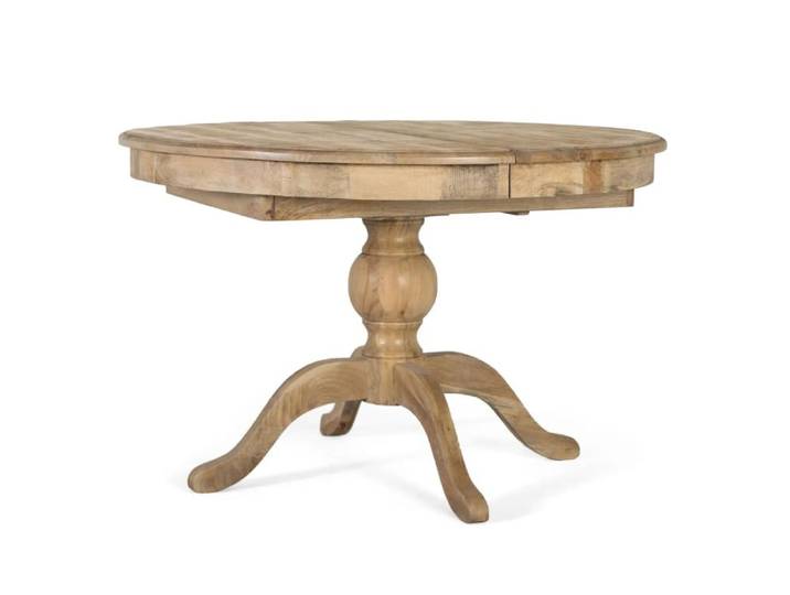 Table à manger extensible en bois de manguier fabriquée à la main