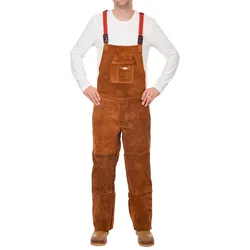 ELMAG Schweißer Latzhose WELDAS 44-7440/7648 Lava BrownTM Spalt-Rindleder - 59186