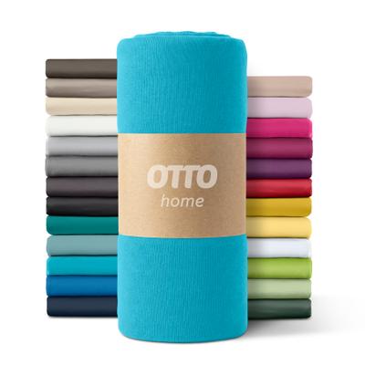 Spannbettlaken OTTO HOME "PAPRIKA Microfaser-Jersey und warme Fleece-Qualität", blau (türkis), B:90cm L:200cm, Microfaser-Jersey, Obermaterial: 100% Polyester, Bettlaken, Spannbettlaken, Bettlaken Laken Spannbettuch, schnelltrocknend, Topseller