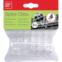Swissinno 1 238 001K Spike-Clips Befestigungsclips Passend für Marke (Tiervertreiber) Swissinno Taubenabwehr-Spikes 6 St.