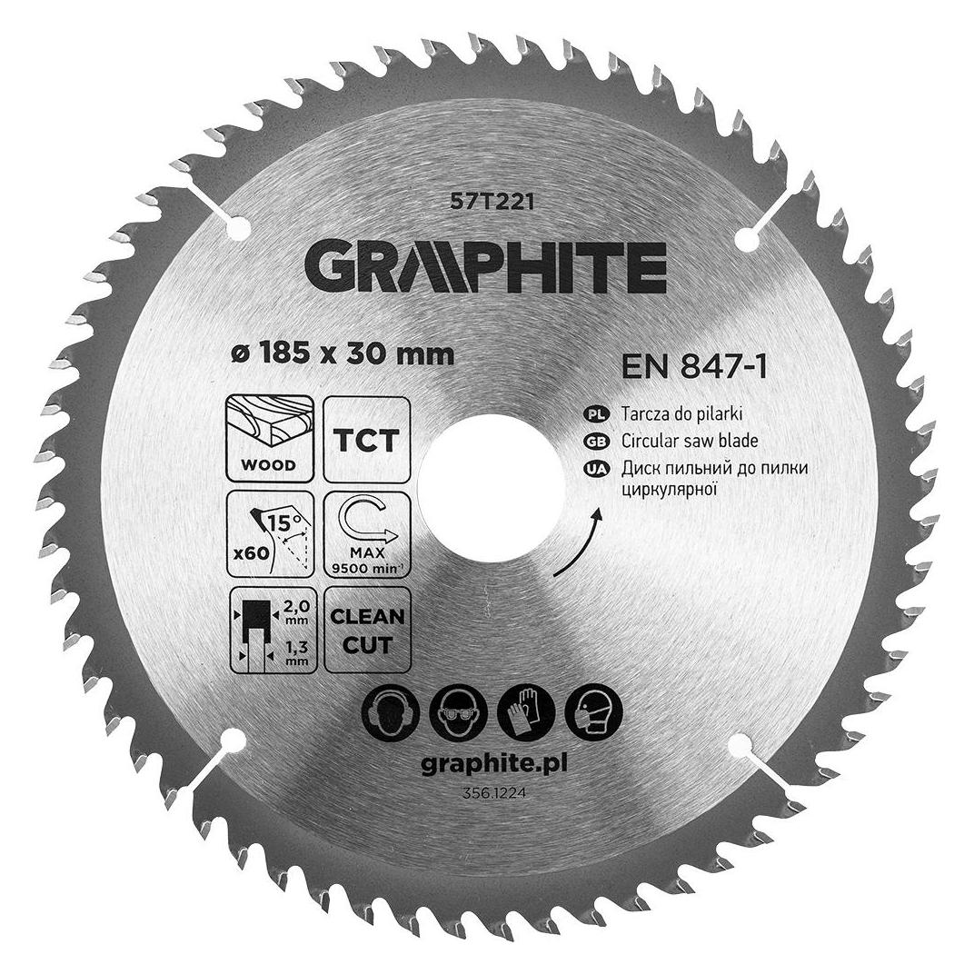 Graphite Sägeblatt, Widia, 185 x 30 mm, 60 Zähne (60502559)