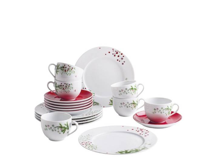 KAHLA Kaffeeservice Hello Winter 18 tlg (18-tlg), 6 Personen, Porzellan, Made in Germany