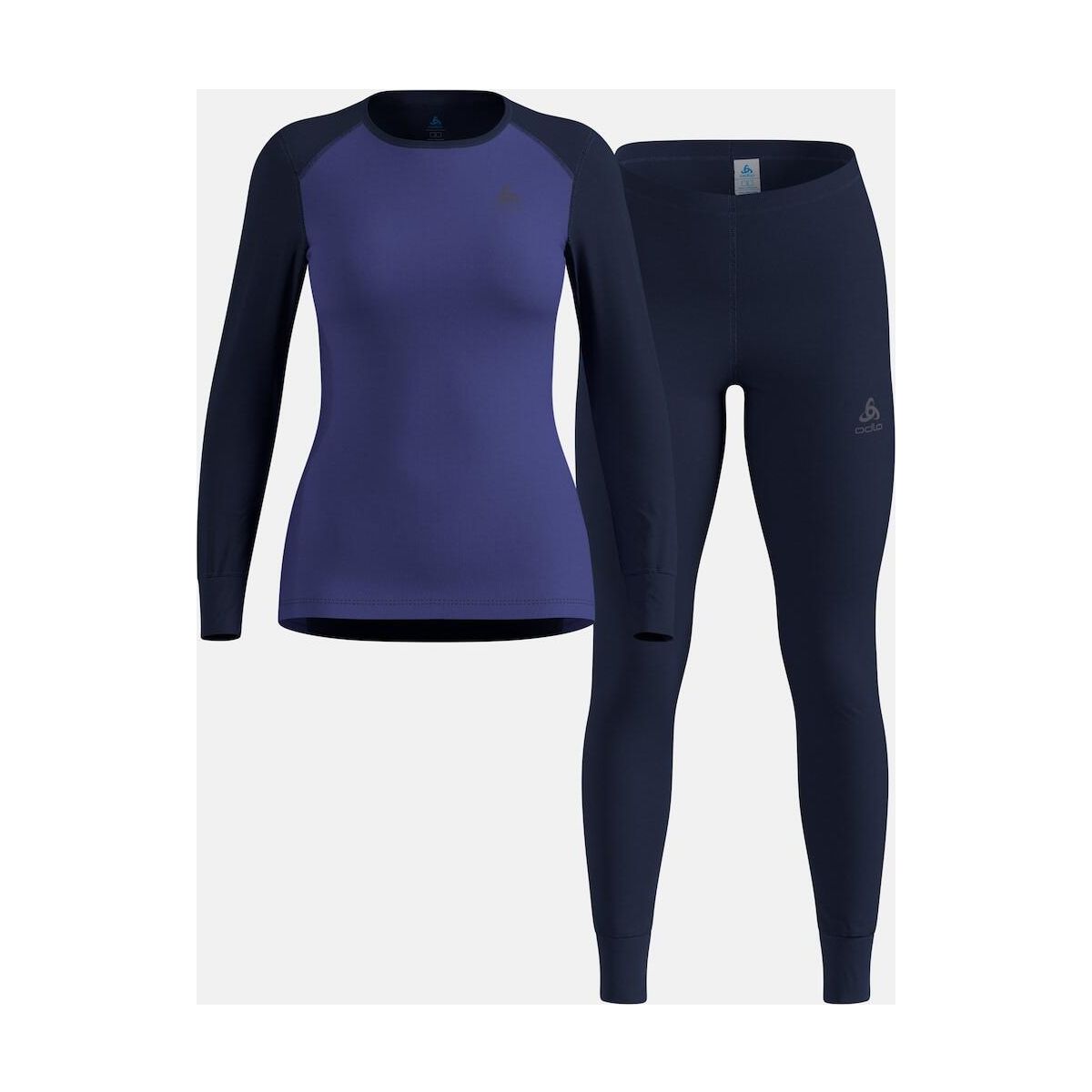 Odlo The Active Warm Base Layer Set dark sapphire - skipper blue (21802) XS 196701-21802-XS