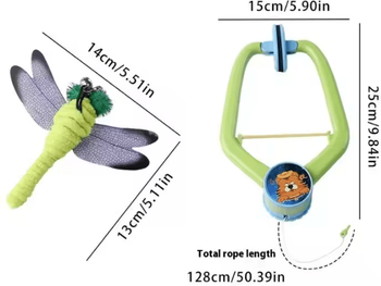 Inspire Curations Door Hanging Feather Chase Cat Toy Interactive Self Play Teaser a6