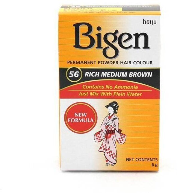 Bigen Permanente Haarfarbe in Pulverform, 6 g 56 Hellschwarz
