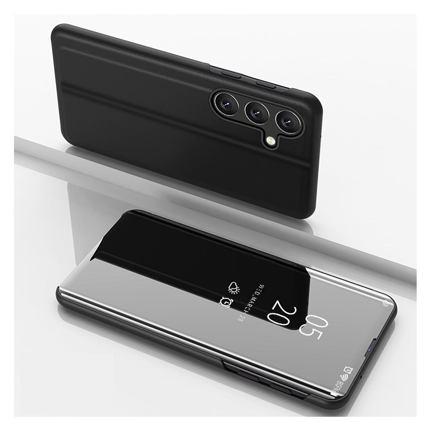 Hurtel Back panel cover Clear View Case for Samsung Galaxy A36 Cover with Flip - Black (Samsung Galaxy A36) (CLEAR VIEW CASE SAMSUNG GALAXY A36 BLACK)