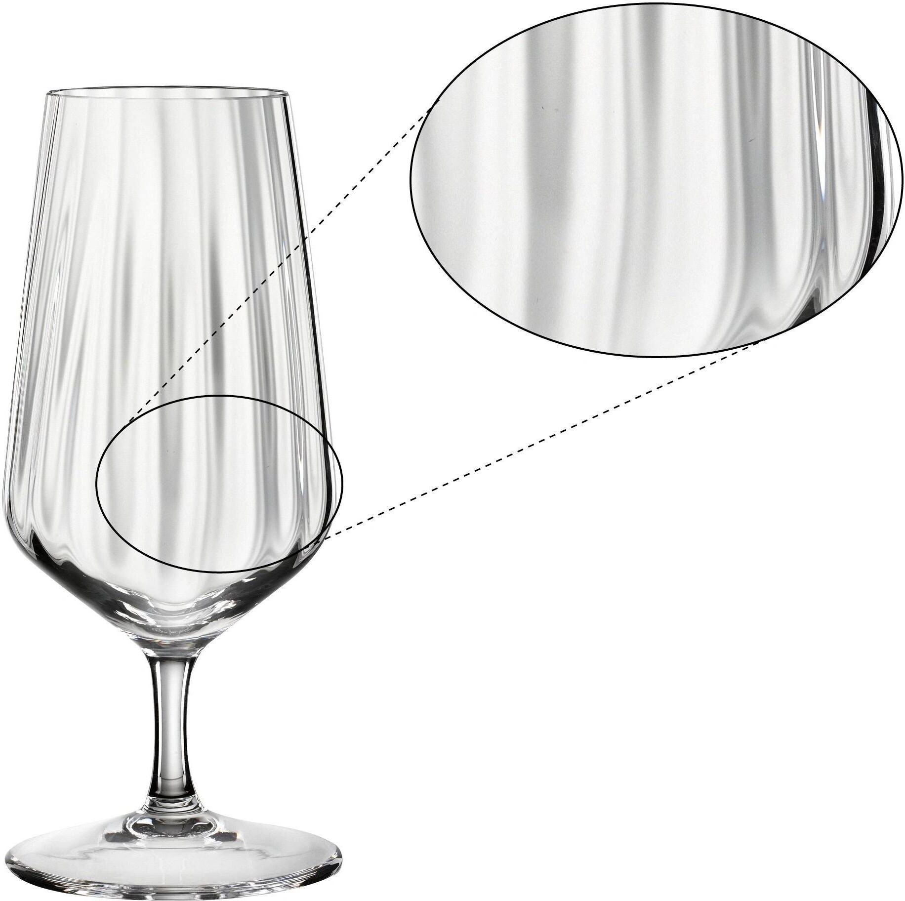 Bierglas EULENSPIEGEL "Spiegelau Bierglas LifeStyle 440 ml, 4 Stück, Transparent", transparent, B:16,9cm H:18,7cm Ø:8,1cm, Kristallglas, Trinkgefässe, Bierglas, Aromaentfaltung, Kristallklar transparent Ø 8,1cm x 18,7cm