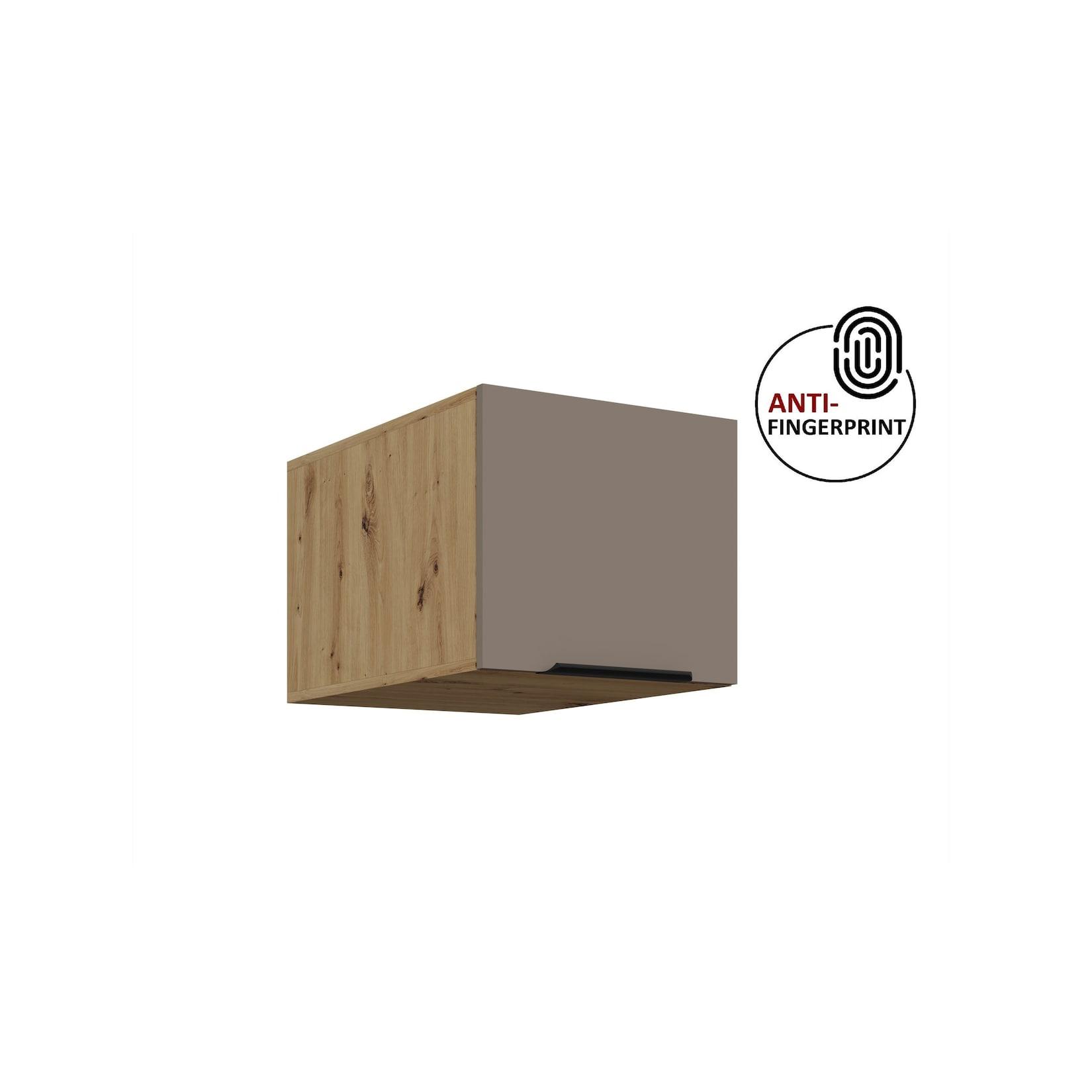Küchen Aufsatzschrank 40 Küche ARIA Sandgrau Küchenzeile Anti Fingerprint
