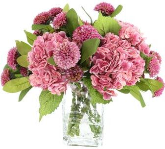 Creative Labs Real Touch Hydrangea and Dahlia Arrangement - 16