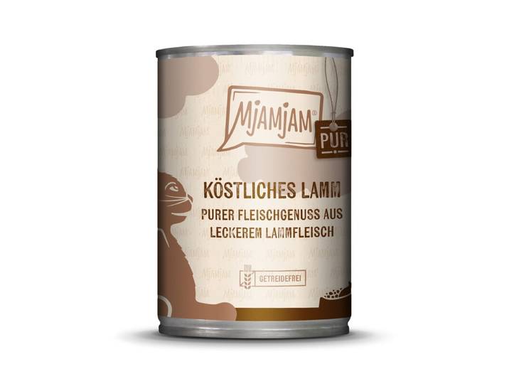 [Peut être servi frais pour l'été] MjAMJAM Pur aliment humide pour chat agneau 400 g