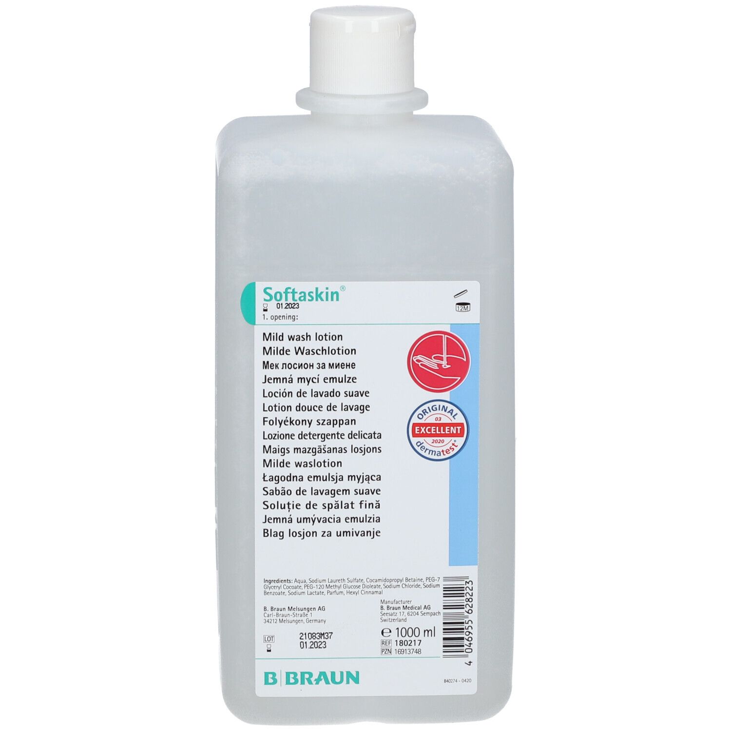 Softaskin Waschlotion Spenderflasche 1000 ml Flüssigseife