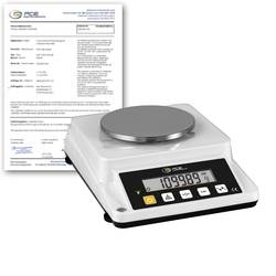PCE Instruments PCE-BSK 1100-ICA Tischwaage kalibriert (ISO) Wägebereich (max.) 1100 g Ablesbarkeit 0.01 g batteriebetrieben, netzbetrieben