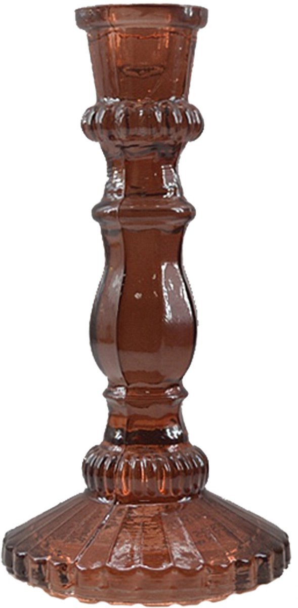 by Mooss Kandelaar Kaanch Amber Glas Hoogte: 23 cm