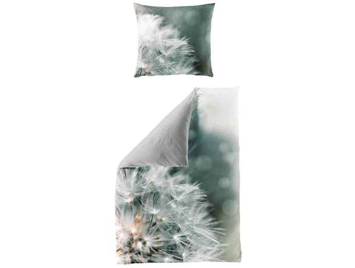 Traumschloss Bettwäsche »Mako-Satin« reifer Löwenzahn, Pusteblume, 155x220 & 80x80, 100% Baumwolle Digitaldruck Reißverschluss, bestehend aus Kissen und Bettbezug