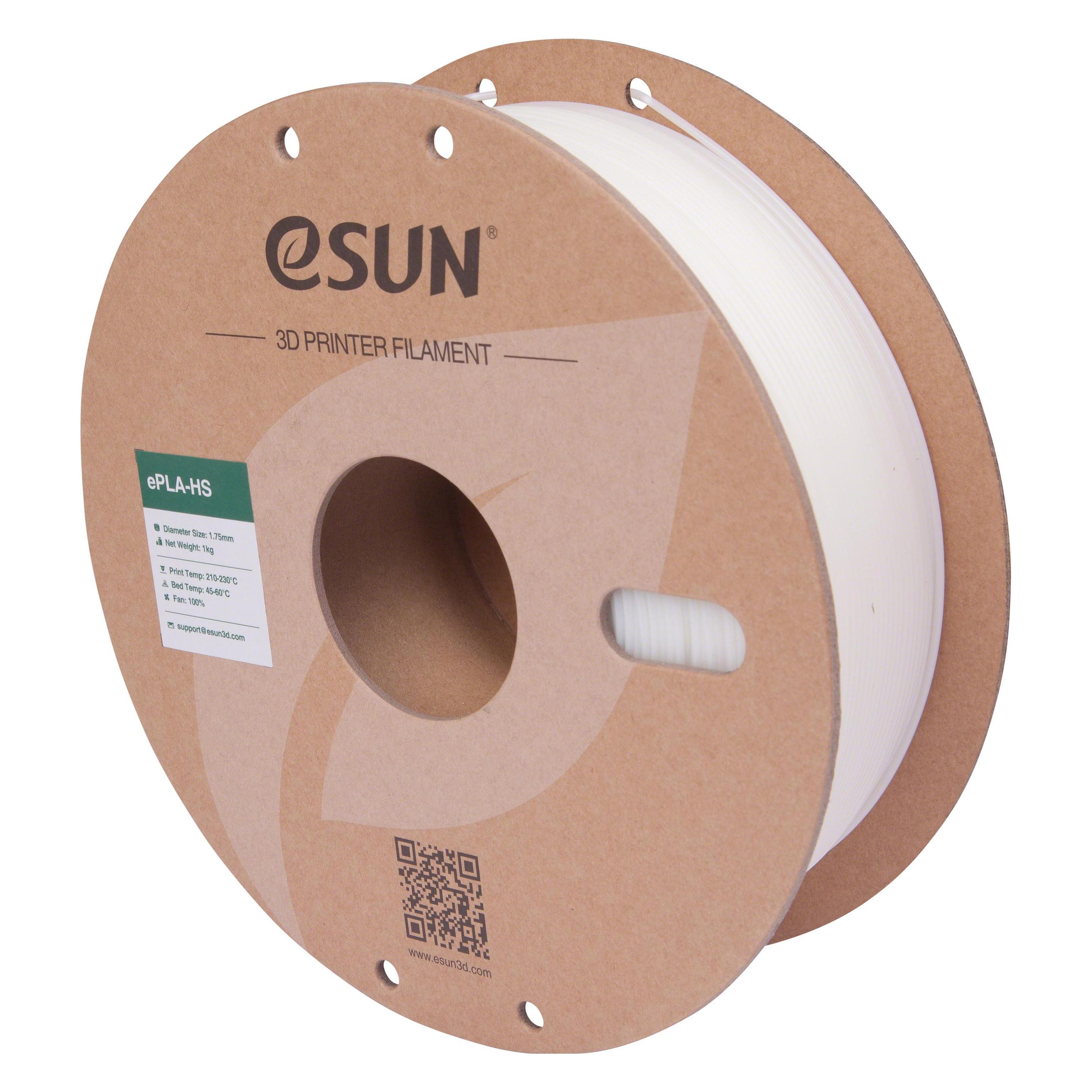 eSUN Filament PLA High Speed Weiss 1.75mm 1000g (PLA, 1000 g, 1.75 mm) (ePLA-HS-P175W1)