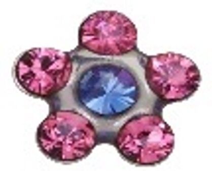 Inverness Brinco Flor Azul/Rosa Indo804