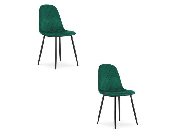 Chaise ASTI - Velours Vert Foncé x 2